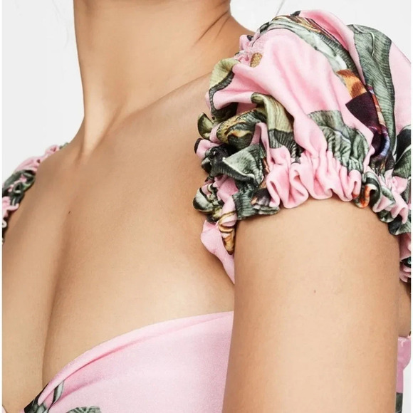 NEW! “Pattie” Tropical Print Cap Sleeve Bikini - Picture 6 of 15